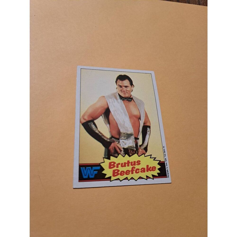 Vintage 1985 Topps WWF Wrestling Trading Card 10 Brutus Beefcake Johnny Valiant
